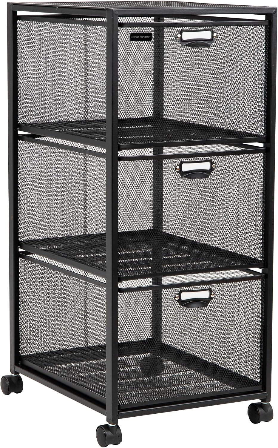 Mind Reader Office Storage Organizer with Mesh Drawers Label Holders and Opti...