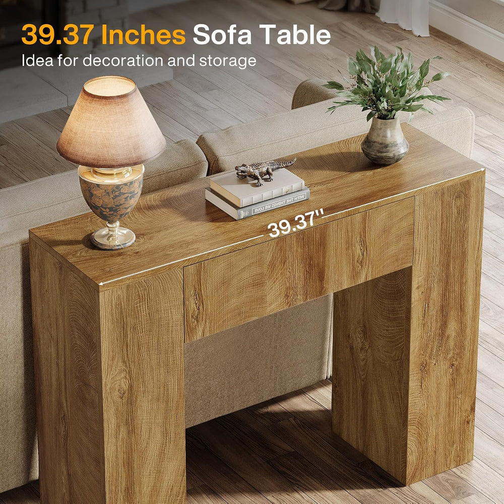 Tribesigns 39'' Farmhouse Console Table, Narrow Sofa Entryway Table w...