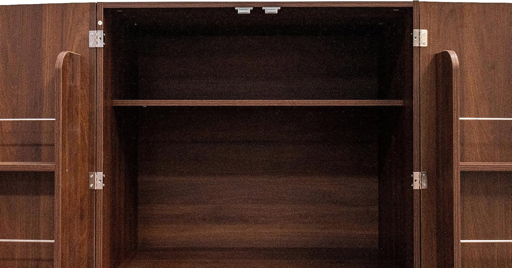 Farmhouse Kitchen Pantry Cabinet, 63" Tall Storage Cabinet with 2 Doors ...