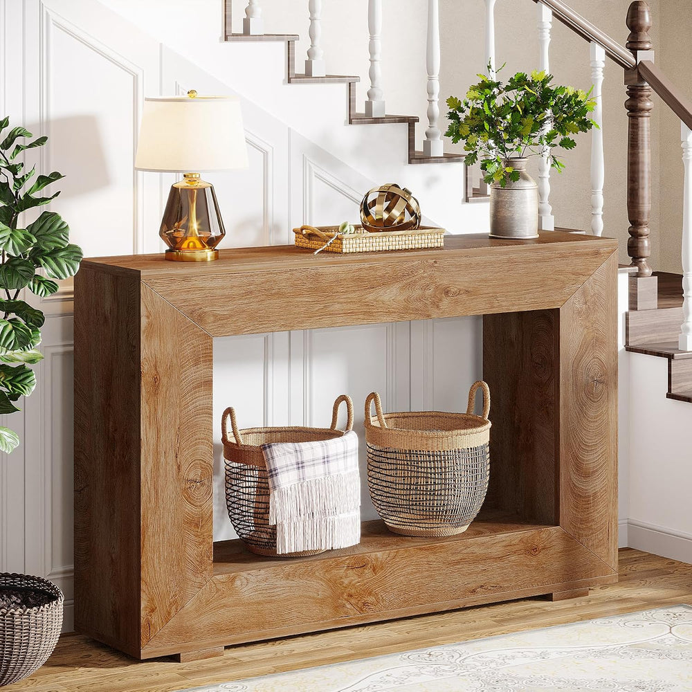 Tribesigns Farmhouse Console Table, 47 Inches Entryway Console Table with Sto...
