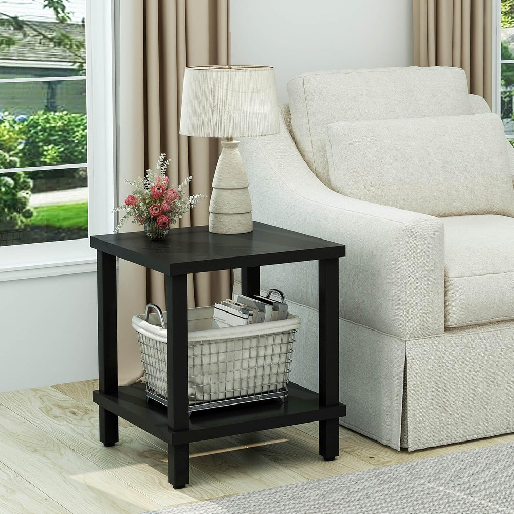 MMEOLUOOK Large End Table Square Side Table Modern Sofa Table 20 Inch Industr...