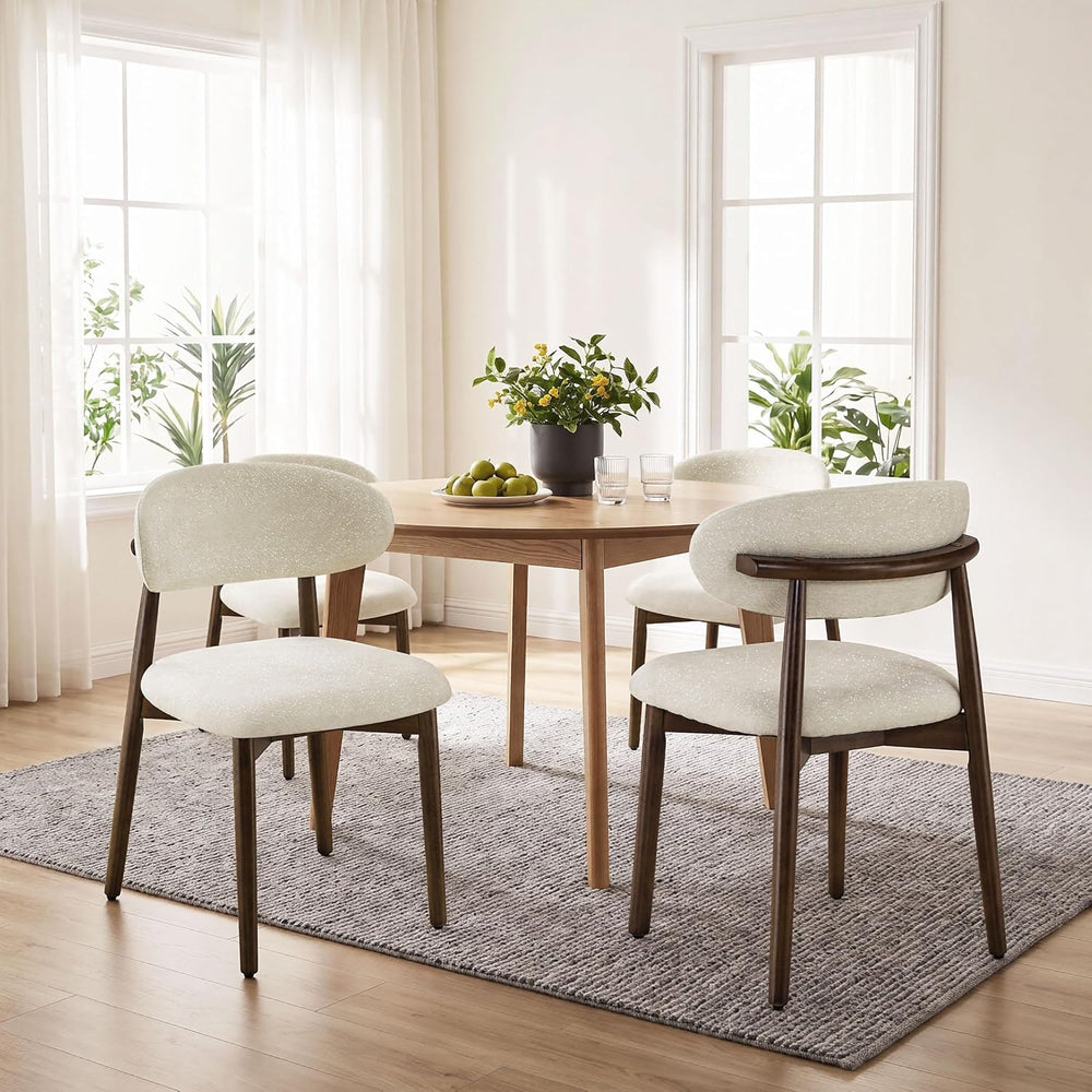 Farmhouse Dining Chairs Set of 4, Mid Century Modern Dining Room Chairs, Chen...