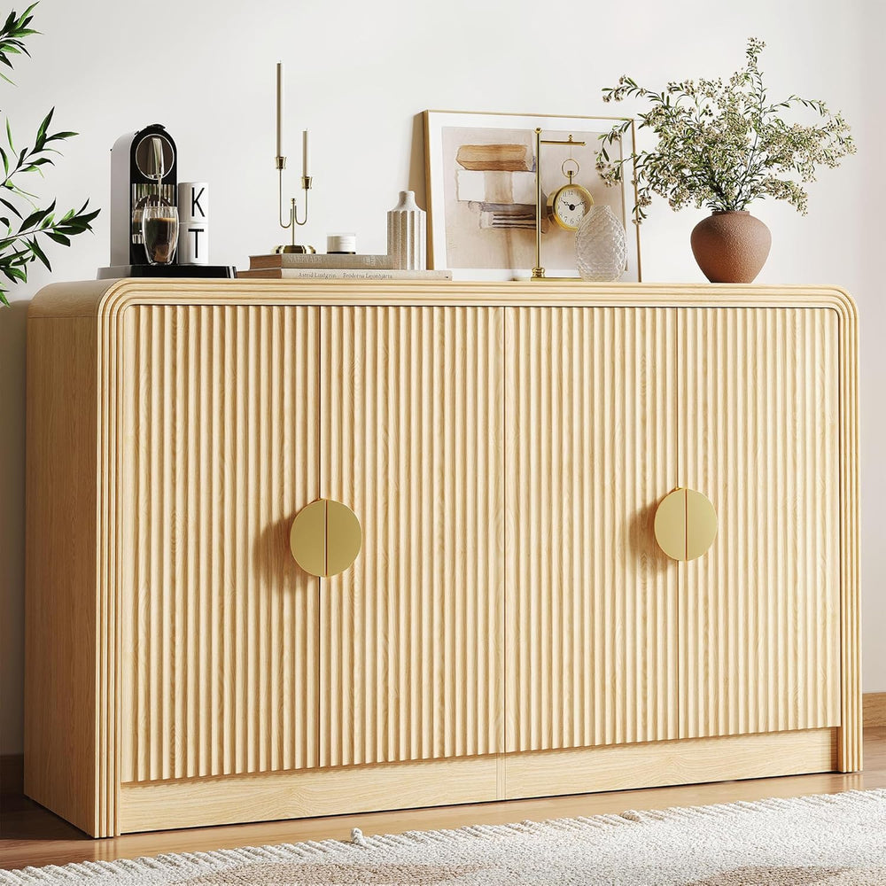 Decofy 55" Buffet Sideboard Cabinet, Mid Century Modern Console Cabinet ...