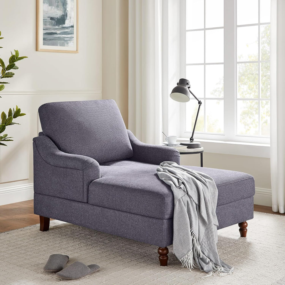 VANOMi Chaise Lounge Chair Indoor with Adjustable Backrest, Upholstered Sofa ...