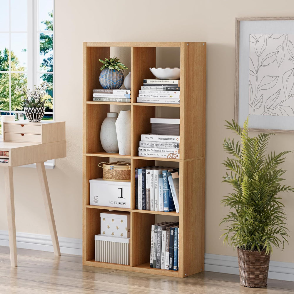Cube Storage Organizer Bookcase, Decorative 11 inch Open Back Cubical Shelf w...