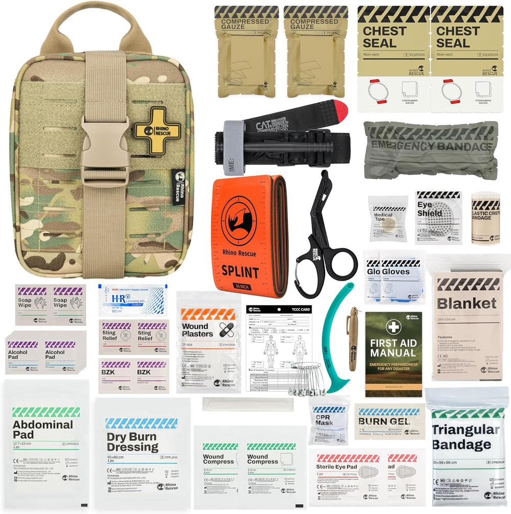 RHINO RESCUE IFAK Trauma Kit Pro with CAT Tourniquet (Camo)