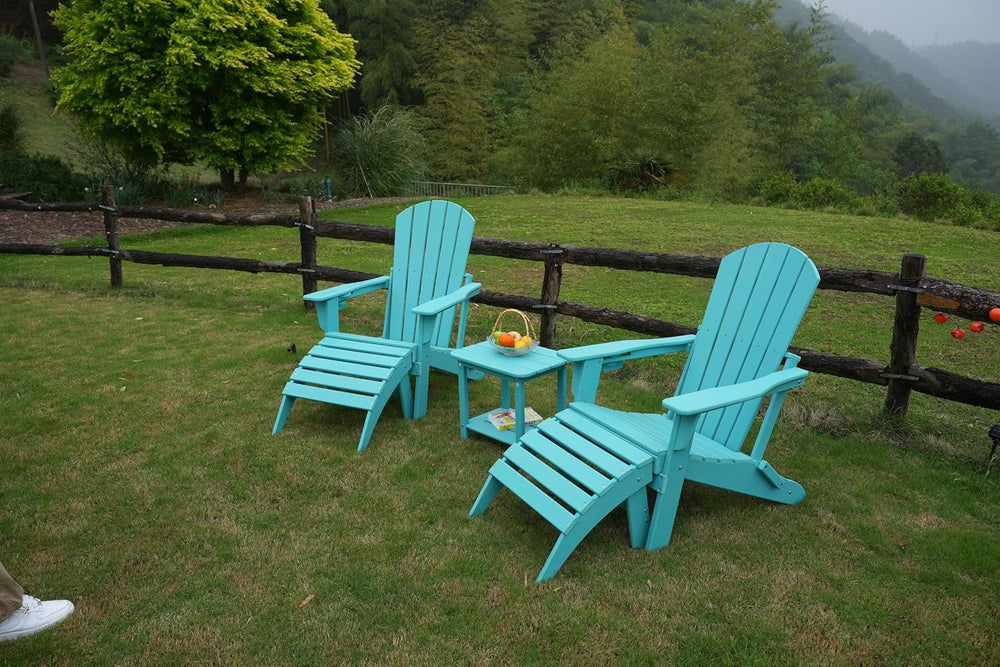 nevilywood HDPE Folding Ottoman - Adirondack Chair Footrest – Weather Resista...