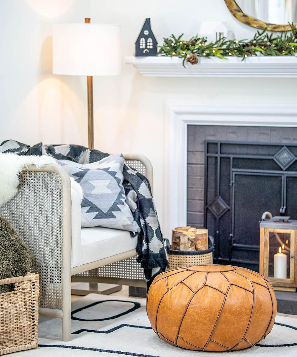Moderner Pouf Ottoman Pumpkin Color