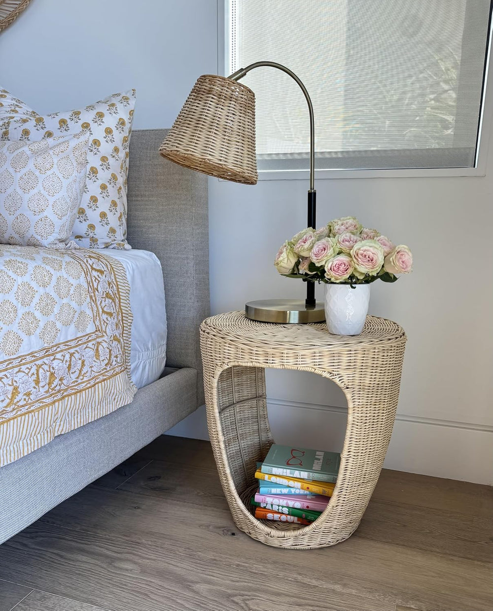 Kouboo- Naya Wicker Sidetable & Endtable for Livingromm or Bedroom, Natural