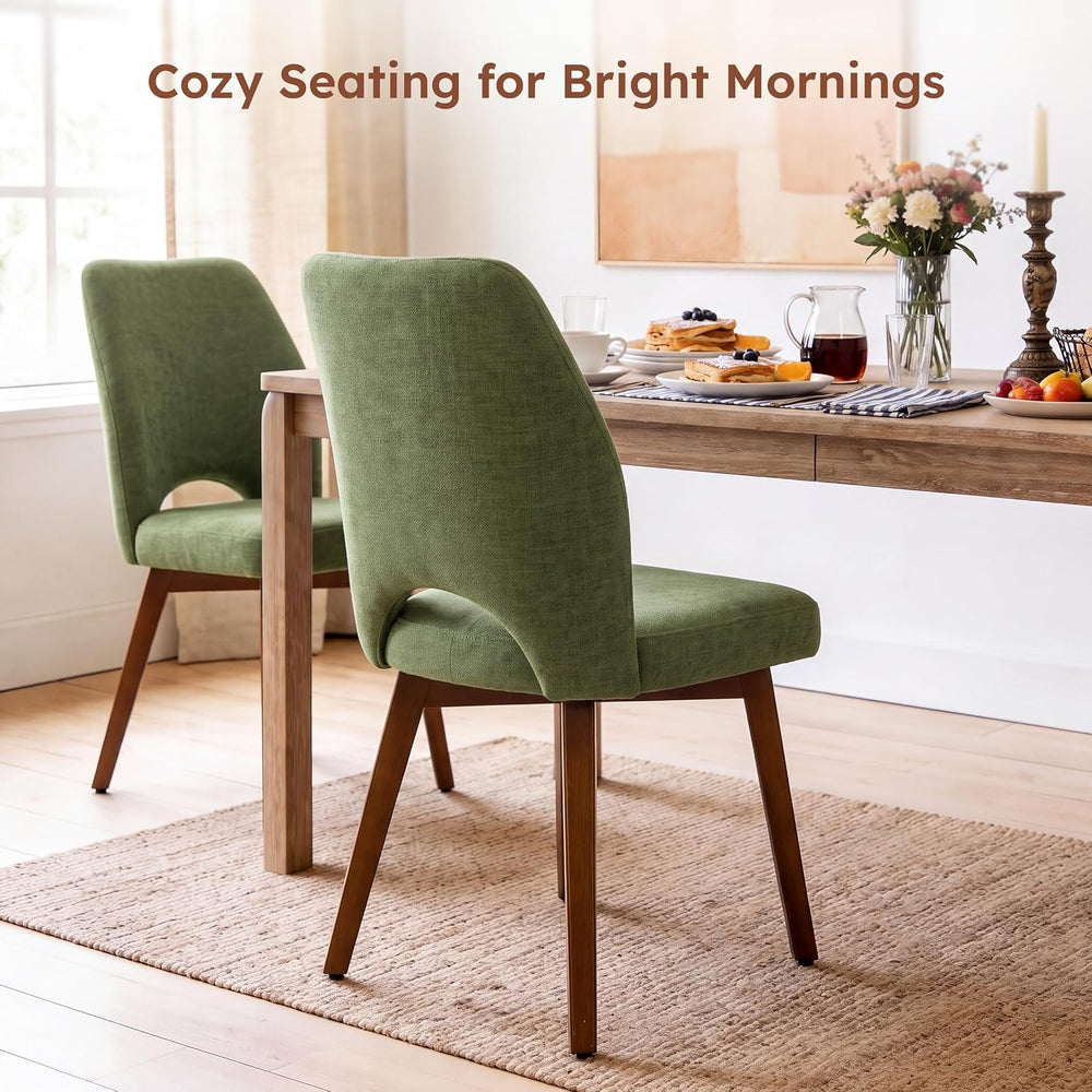 Dining Chairs Set of 4, Upholstered Kitchen Chairs, Green