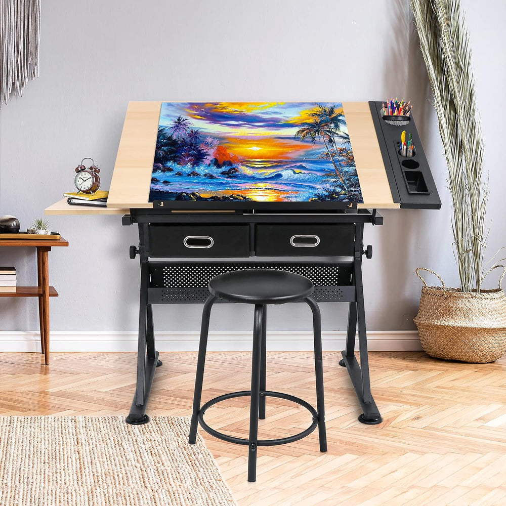 NOVA MICRODERMABRASION Adjustable Height Drafting Desk Drawing Table Tiltable...