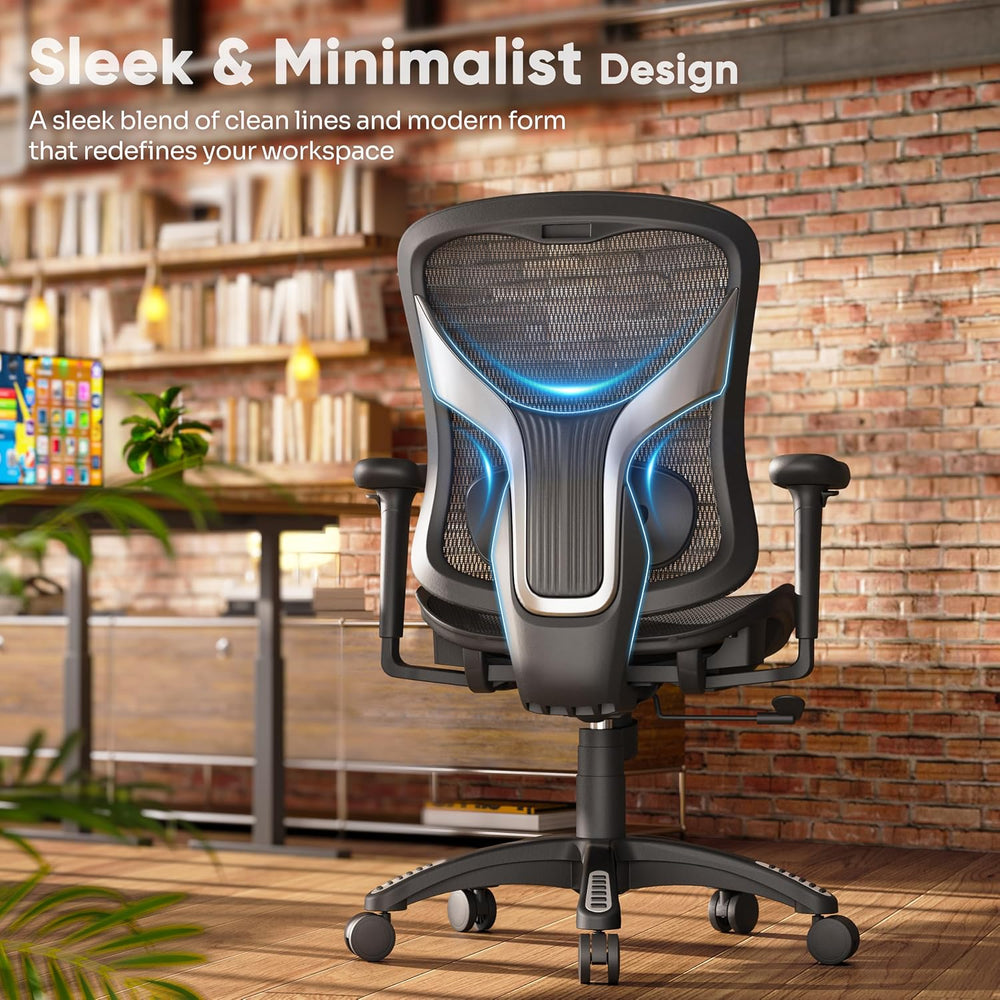 GABRYLLY Ergonomic Office Chair for Company and Home, Mid Back Desk Chair wit...