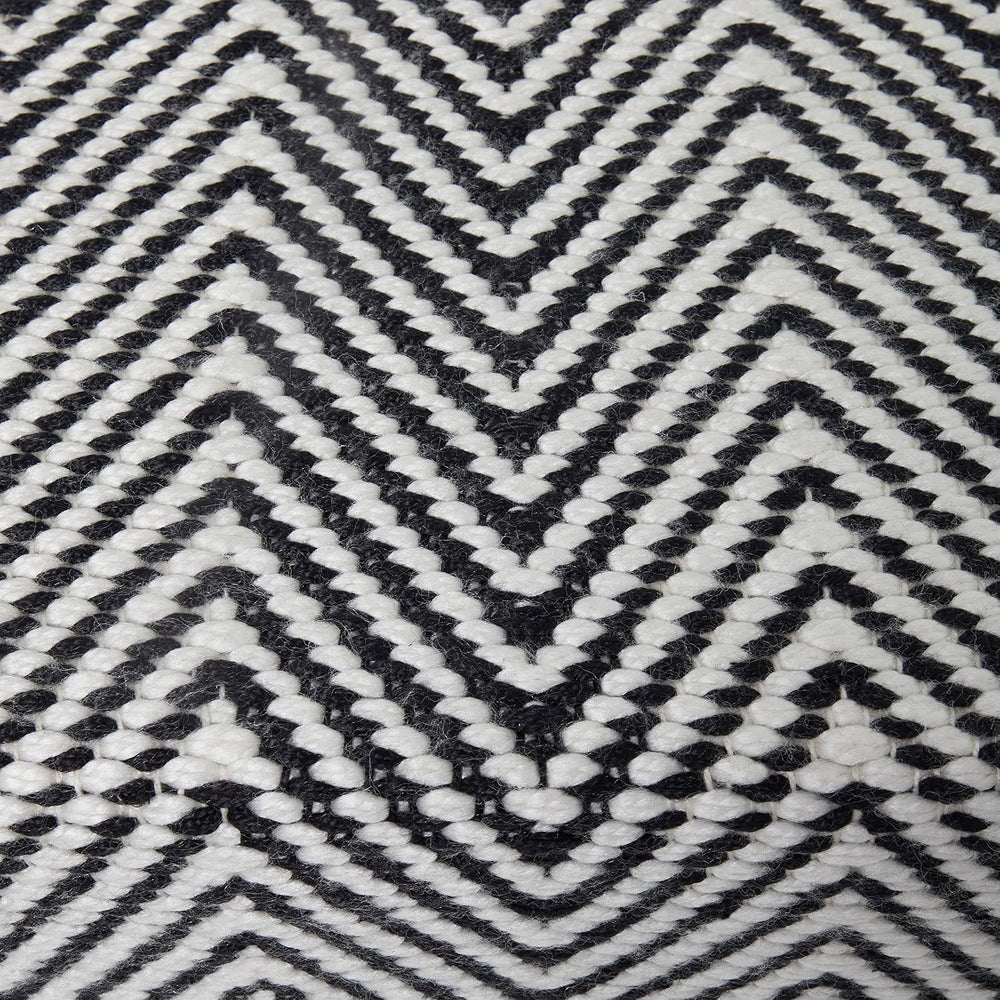 Deco 79 Polyester Chevron Bench with Wood Legs, 48" x 18" x 20"...