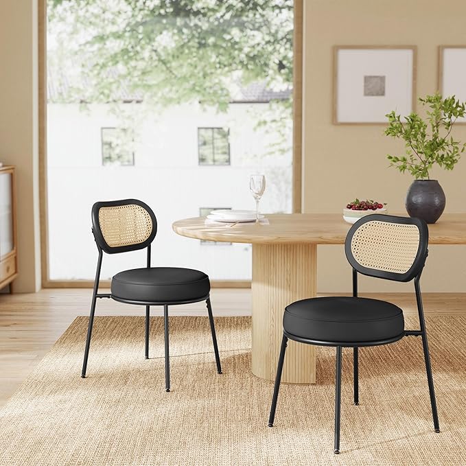 VASAGLE Dining Chairs, Set of 2 Accent Chair for Dining Room Kitchen, with Bo...