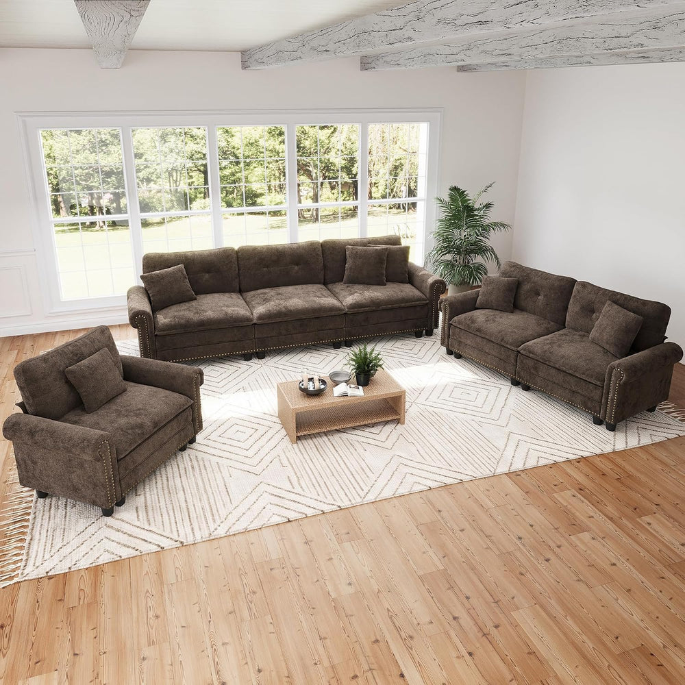 Modular Sectional Sofa Set Living Room 3-Piece Deep Seats
