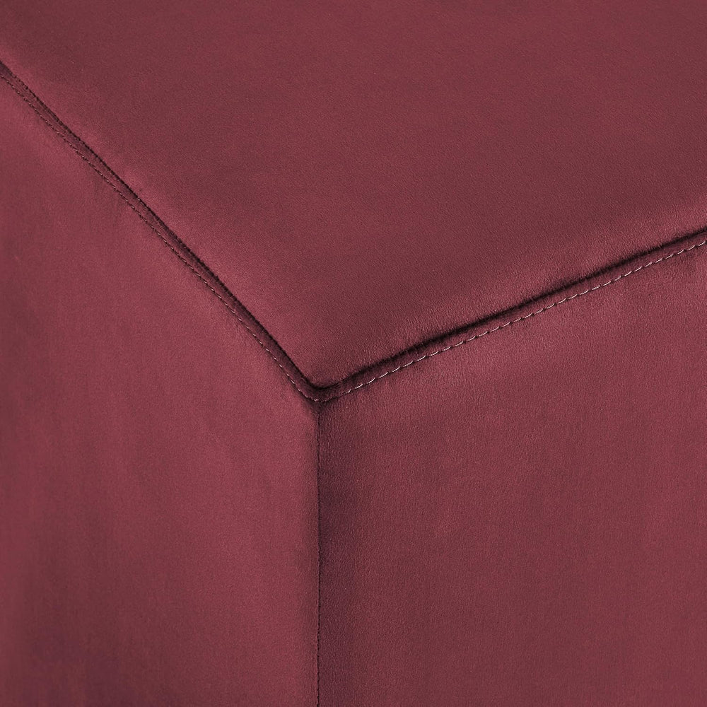 Studio Living® 18” Warren Ottoman Square Soft Velvet Bench, Stationary Ottoma...