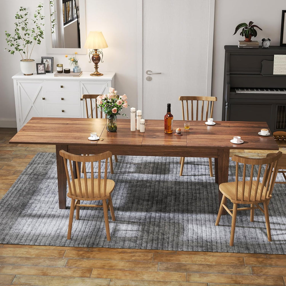 71"-106" Transformer Extendable Dining Table for 4-12 People, Space...