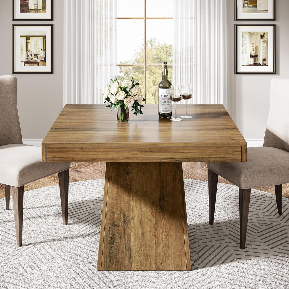 Tribesigns 31.5" Square Dining Table for 4, Farmhouse Kitchen Table with...