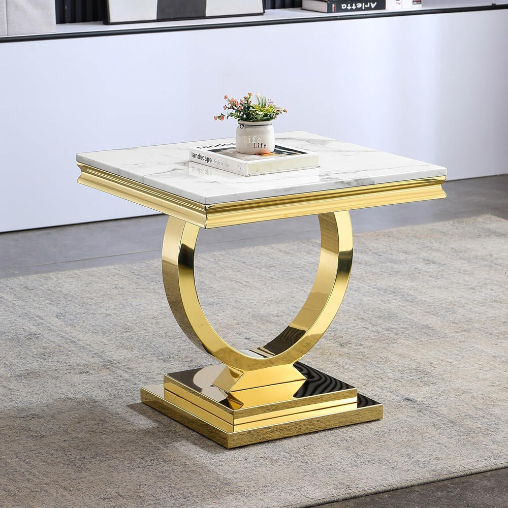 SSLine Modern 3 Piece Living Room Table Set, Includes 1 Coffee Table & 1 ...
