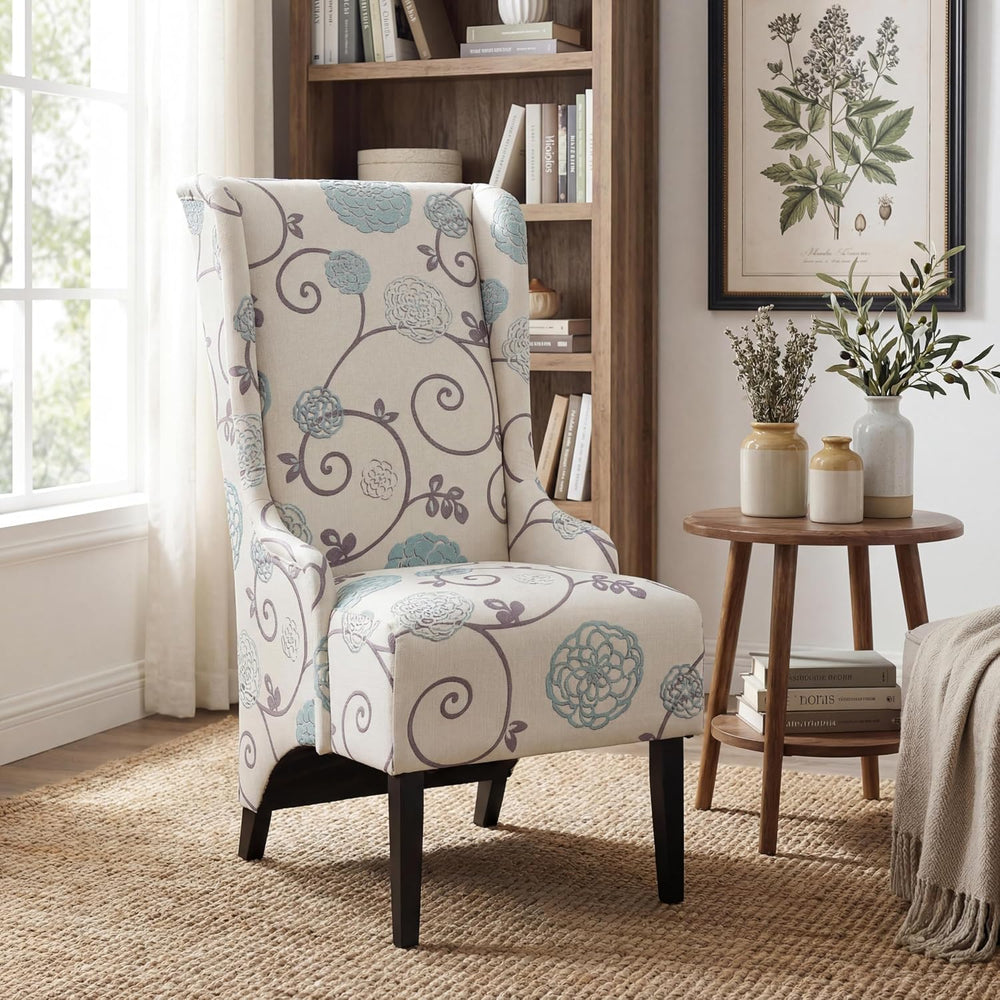 Christopher Knight Home Micua Luxury Upholstered Dining Chair with Floral Fab...