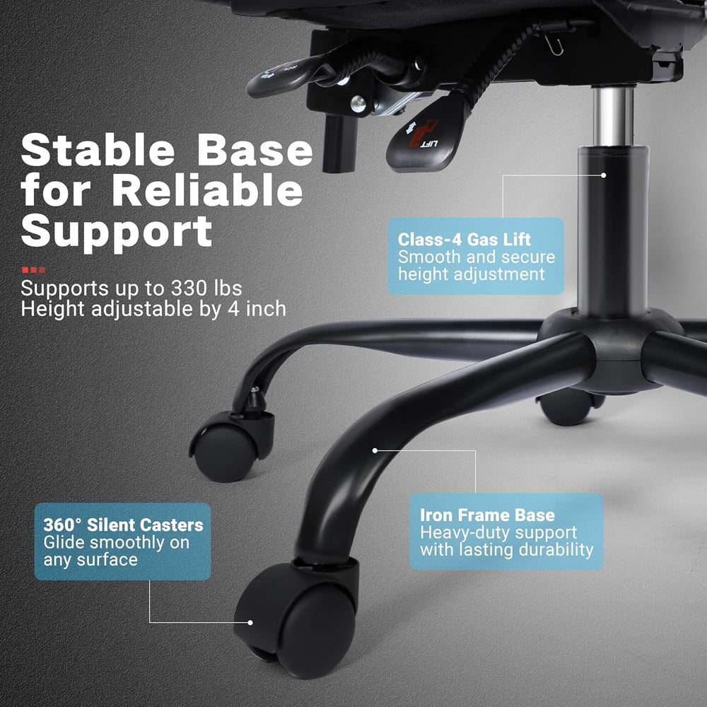 Gaming Chair with Footrest and Lumbar Support, Height Adjustable Chair with 3...