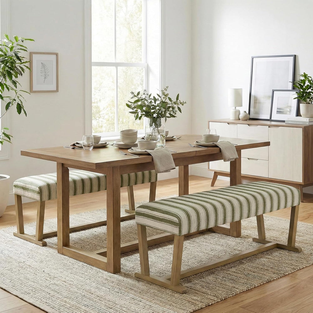 VKNOW 41" Upholstered Entryway Bench, End of Bed Bench with Cushion and ...