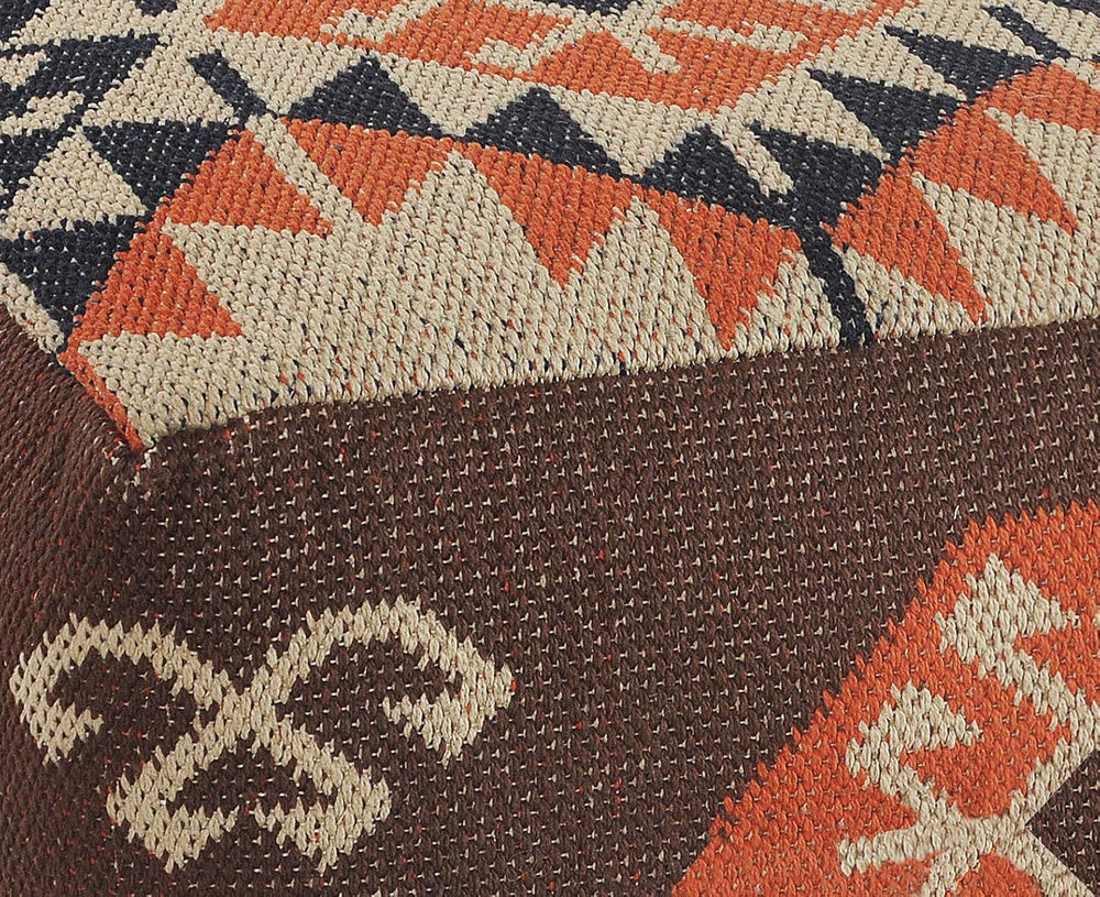 L. R. Resources, Inc. LR Home Handmade Bohemian Brown/Orange Cotton Square Po...