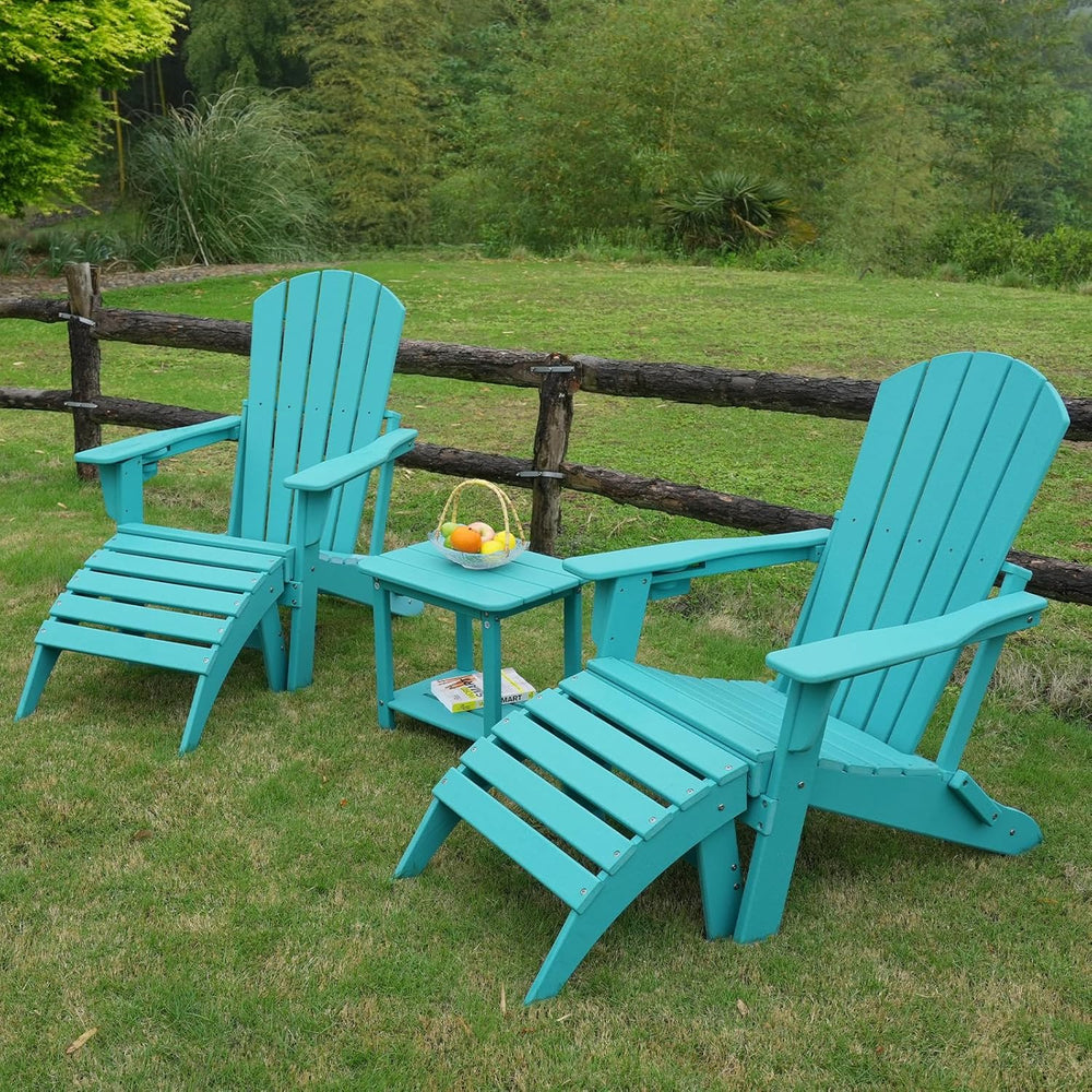 nevilywood HDPE Folding Ottoman - Adirondack Chair Footrest – Weather Resista...