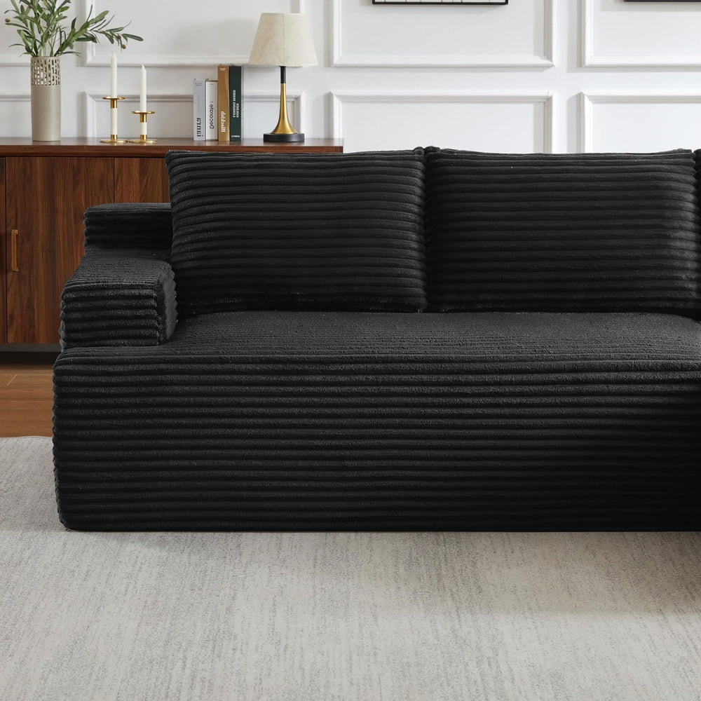 96" Sectional Sofa Cloud Couch with Deep Seat, Modern L-Shape Compressed...