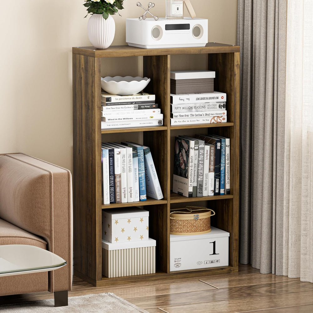 Cube Storage Organizer Bookcase, Decorative 11 inch Open Back Cubical Shelf w...