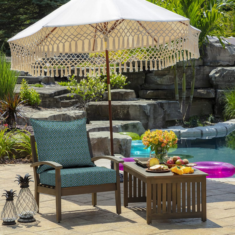 Arden Outdoor Deep Seat Cushion Set, Foam, 22x24, Alana Tile