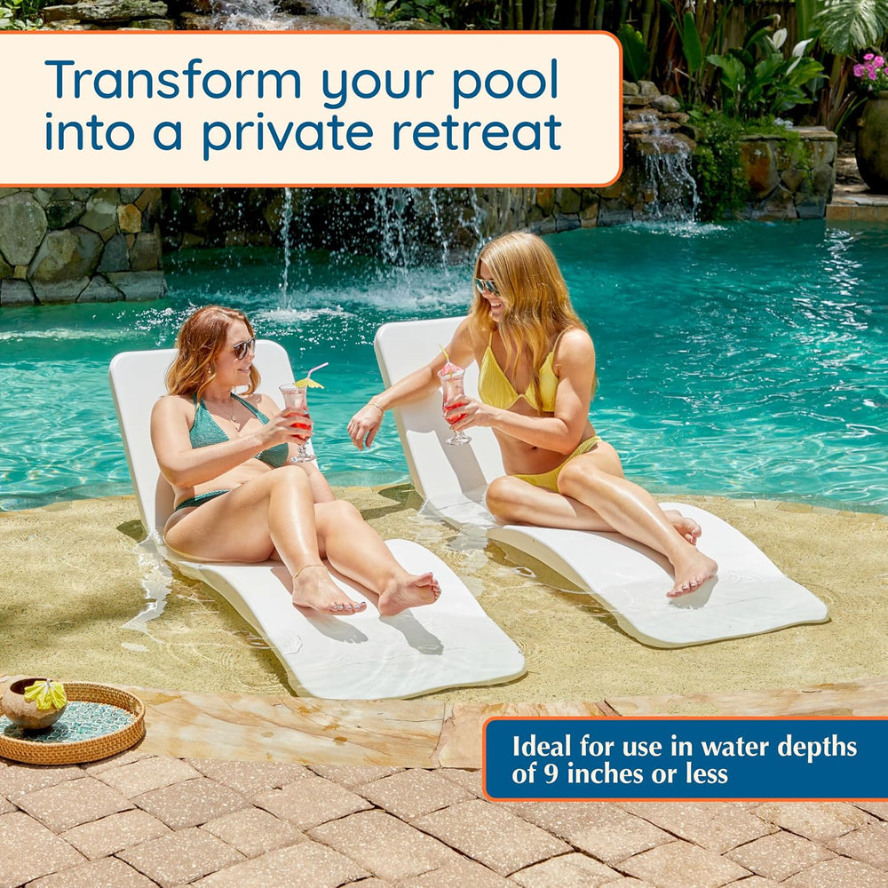 Resort at Home in-Pool Lounger Weighted Lounge Chair for Pool Shelf