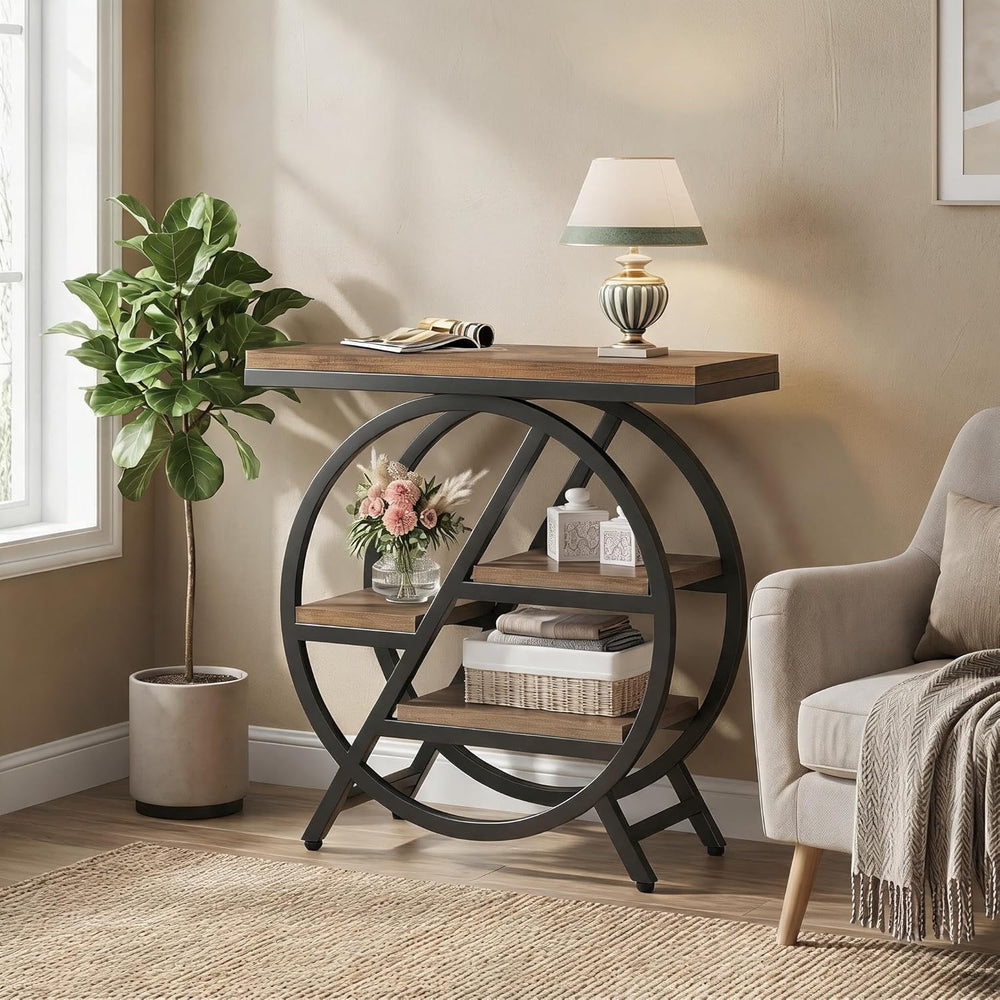 Tribesigns Side Table for Living Room, 4-Tier Narrow End Table with Storage, ...