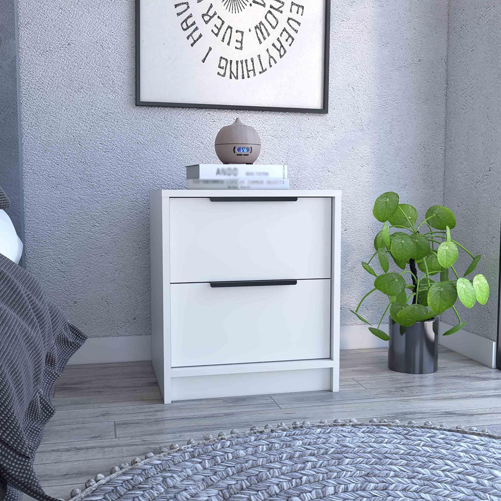 16" 2-Drawer Side Tables, End Table with Stain-Resistant Finish, Accent ...