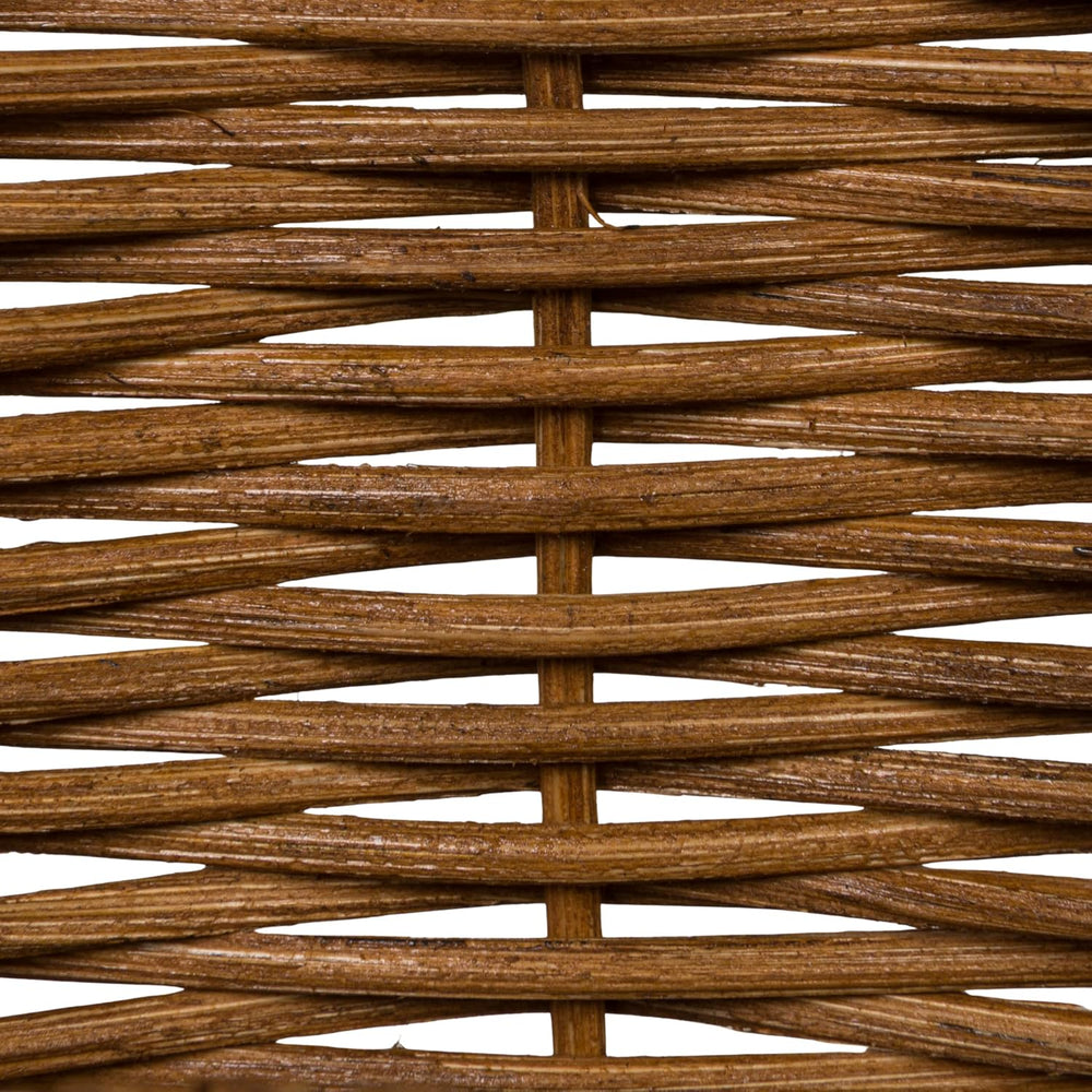 Creative Co-Op Handwoven Rattan Wall Shelf with Front Ledge, Natural Finish