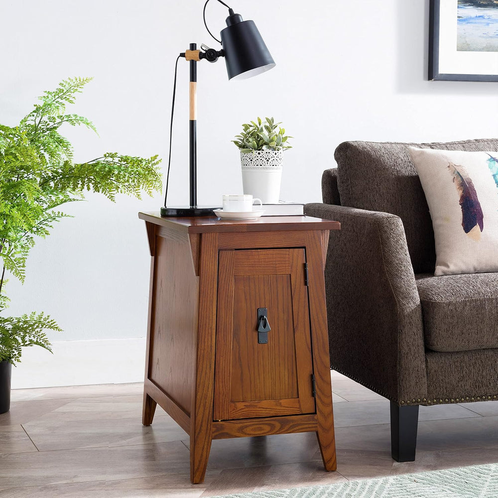 Leick Home Mission Cabinet End Table, 15", Russet