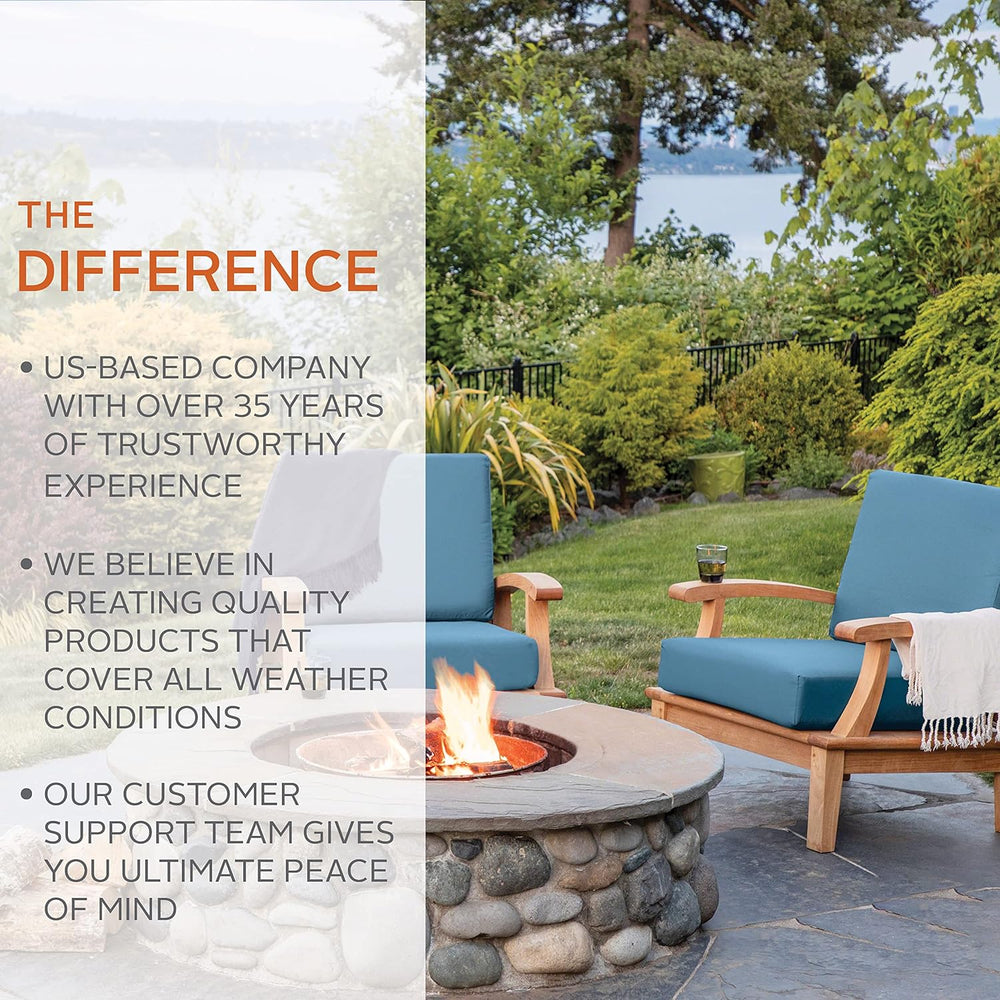 Classic Accessories Ravenna Water-Resistant 21 x 20 x 4 Inch Patio Back Cushi...