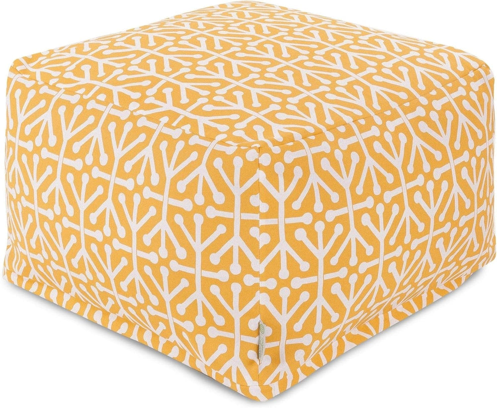Majestic Home Goods Aruba Ottoman, Large, Citrus