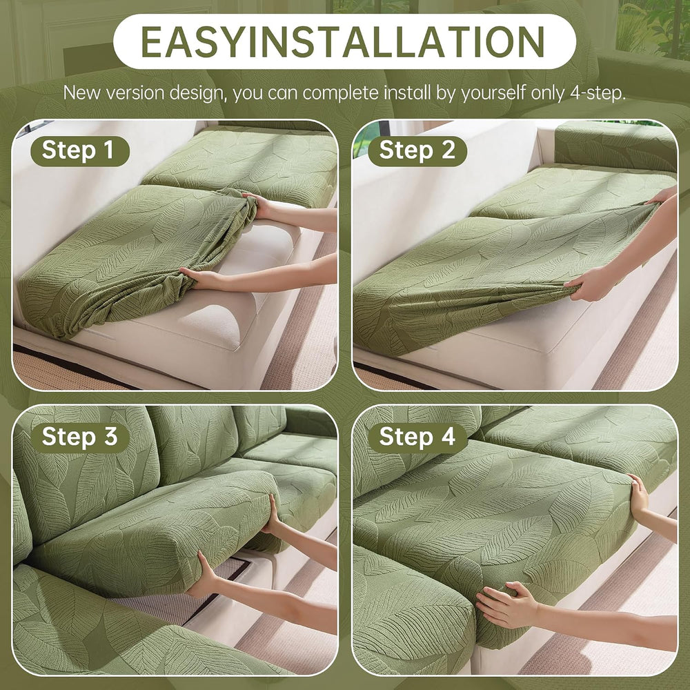 QIANMEW Universal Couch Cushion Covers for Sectional Sofa (1PC Chaise)