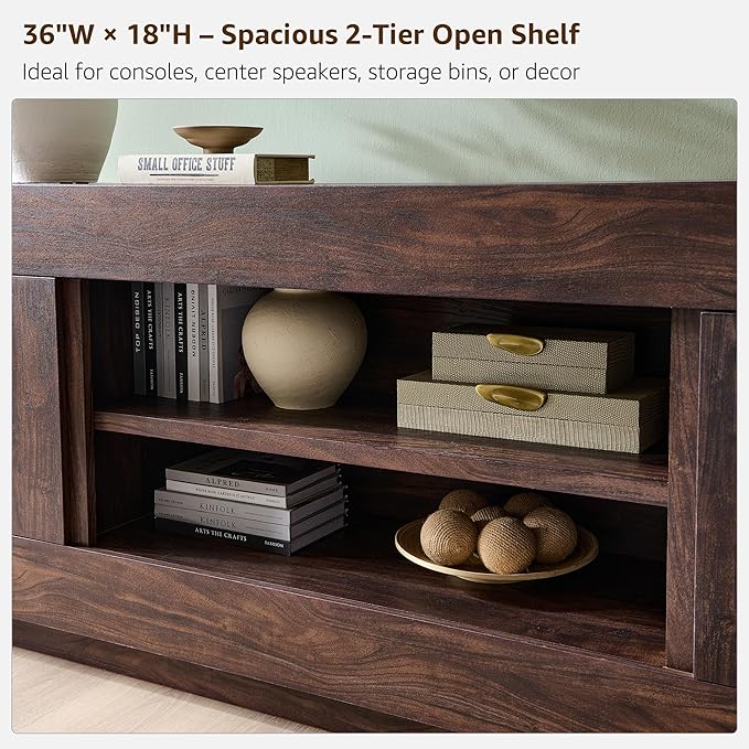 OKD Modern 70" TV Stand, Entertainment Center for TVs Up to 80", Me...