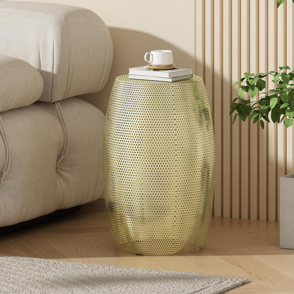 Round Metal Hollow Side Table