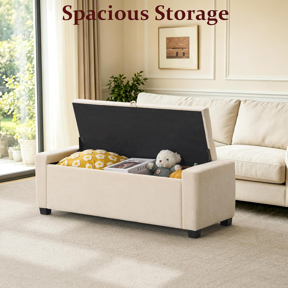 Royal Windsor Ottoman with Storage,Tufted Storage Bench for Bedroom | End of ...