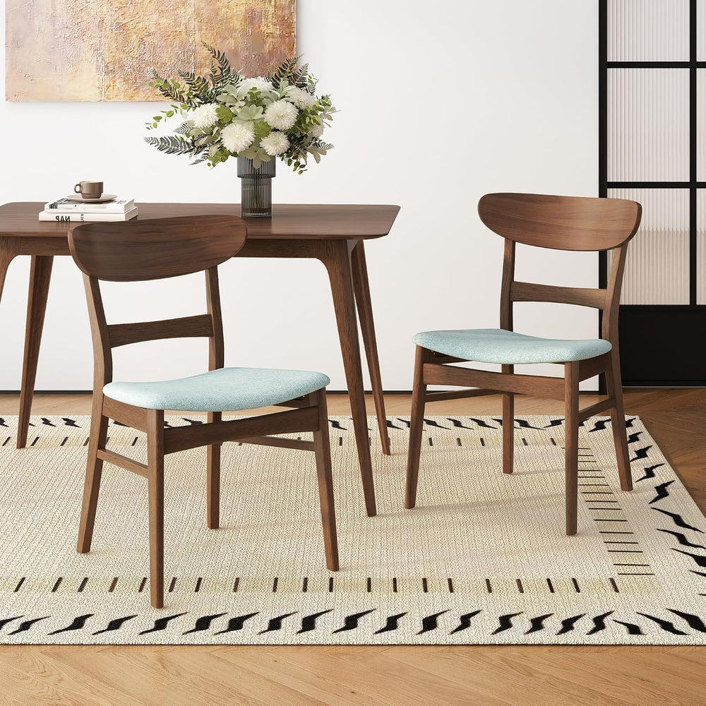 Wood Dining Room Table Set for 4,Mid Century Modern Dining Table Set,Kitchen ...