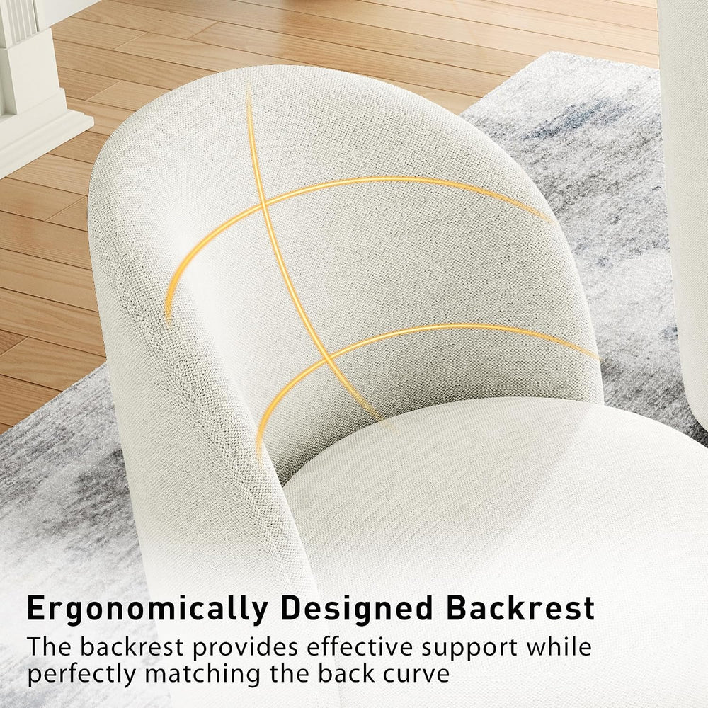 Swivel Barrel Dining Chairs, Upholstered Modern Accent Chair for Living Room,...