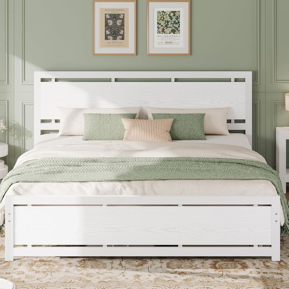LIKIMIO King Size Bed Frame with Headboard and Footboard