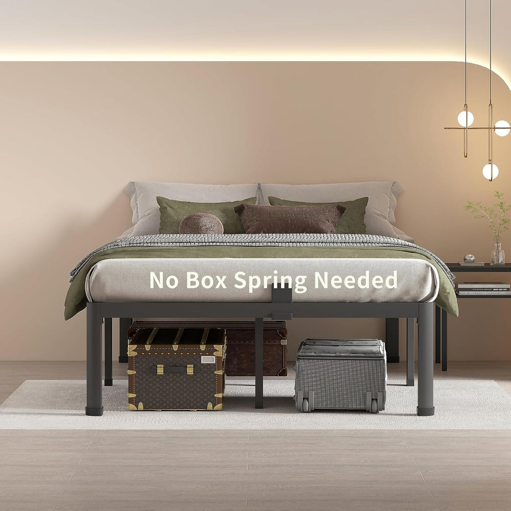 MAF 14 Inch Full Size Metal Platform Bed Frame with Round Corner Legs