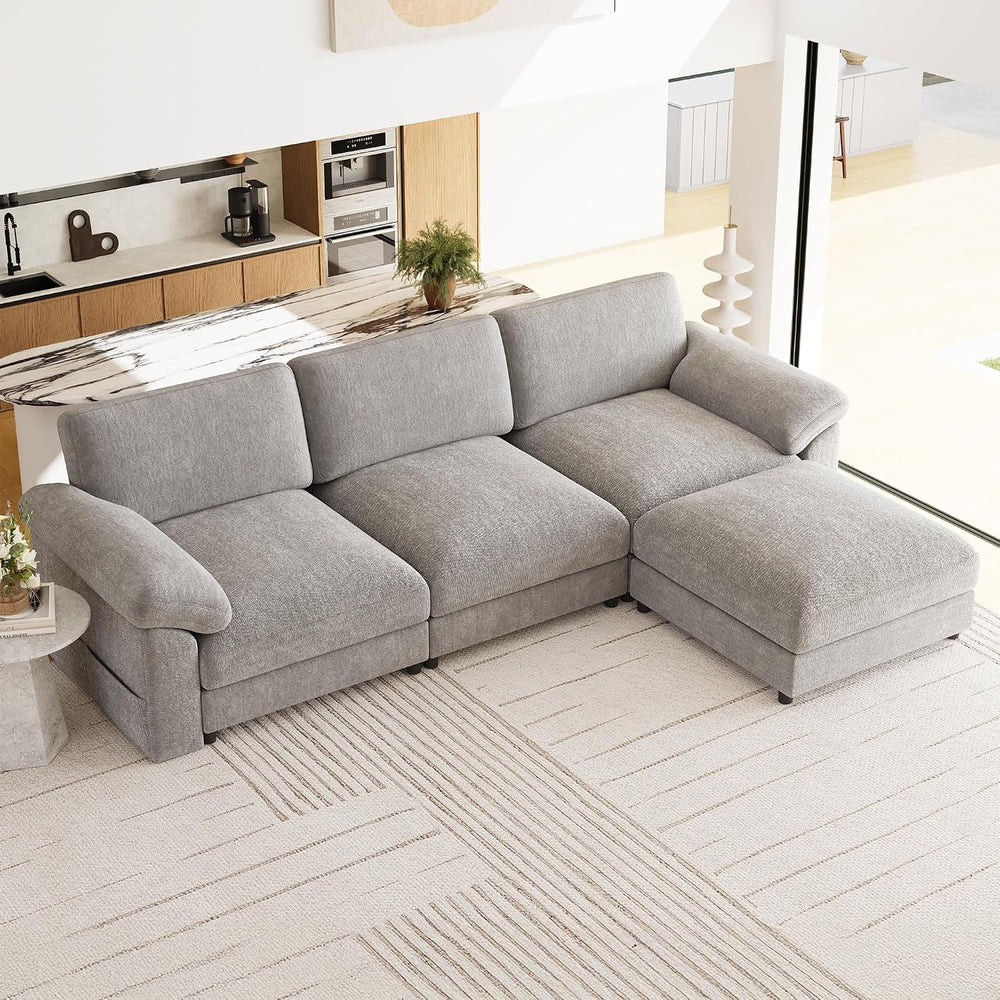 Oversized Sectional Couches for Living Room, Modular 3 Seater Cloud Sofa