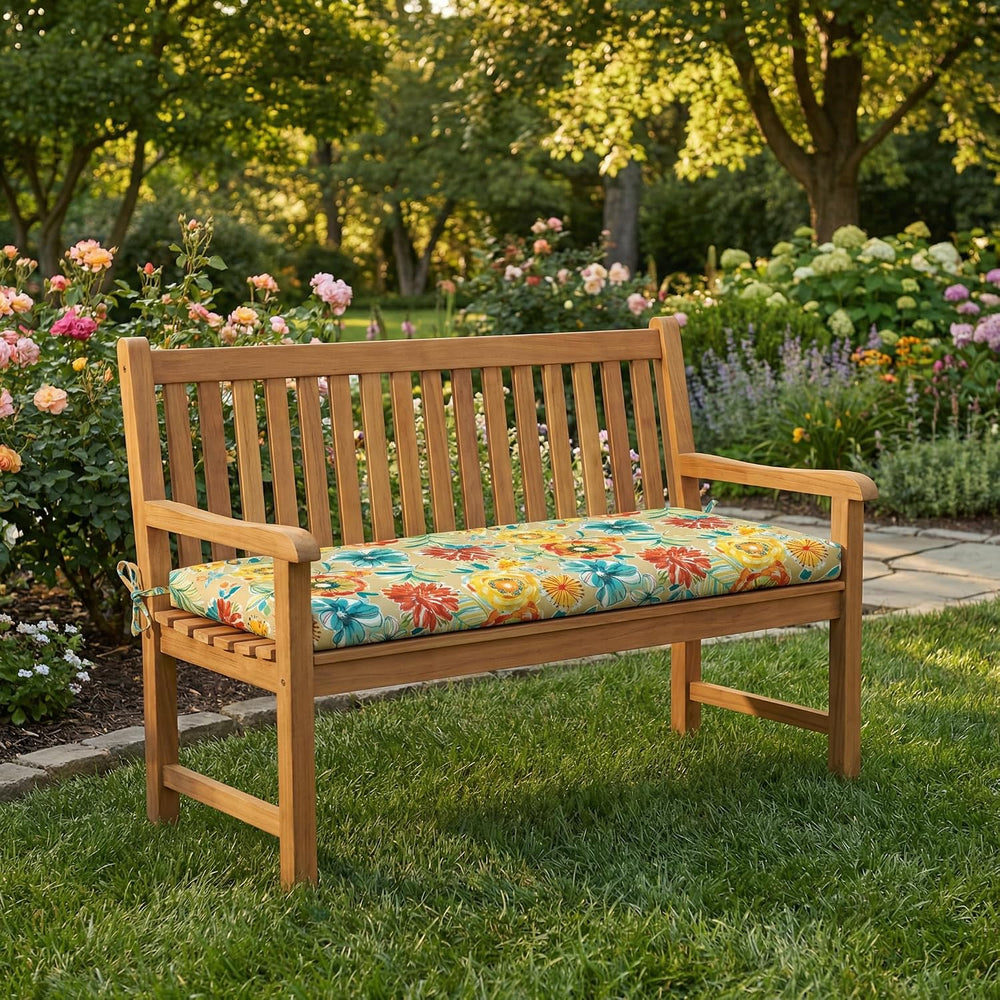RSH DÉCOR Indoor Outdoor 2" Foam Bench Cushion with Ties | 41" x 20...