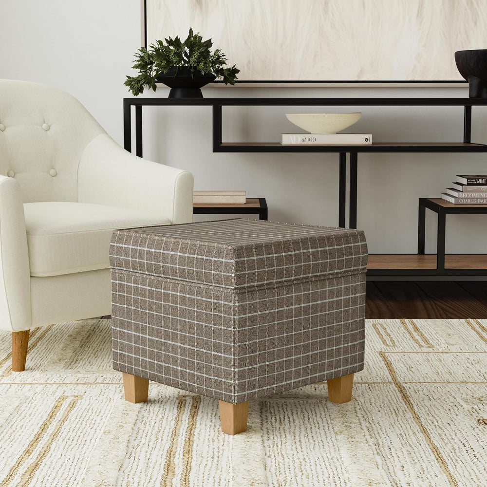 Homepop Home Decor Classic Square Storage Ottoman with Lift Off Lid | Ottoman...