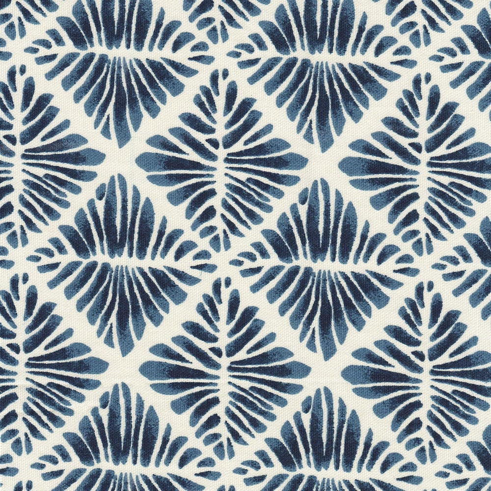 HomePop 18" Classic Square Storage Ottoman - Blue Geometric Pattern